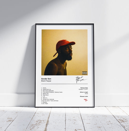 Brent Faiyaz Poster - Sonder Son Album Cover Poster Print