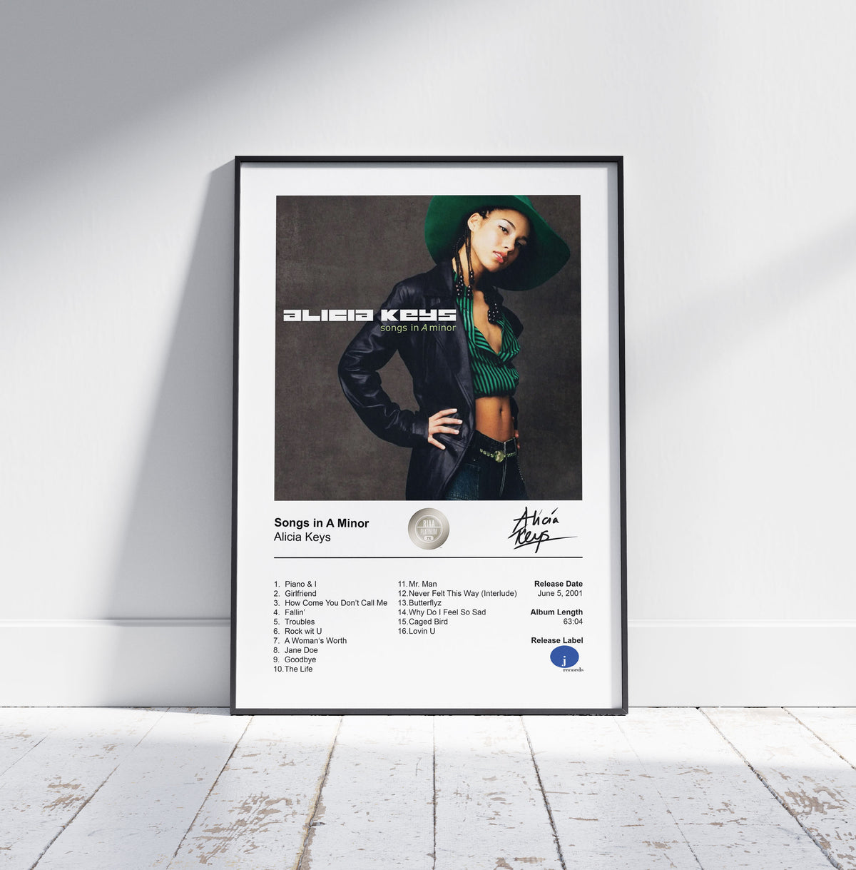 Alitia Ink Alicia Keys Poster - Songs in A Minor Album Cover Poster Print – Ink ...