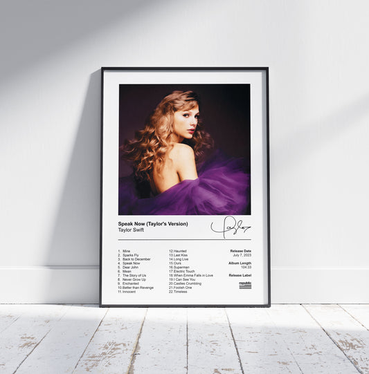 Taylor Swift Poster - Speak Now (Taylor's Version) Album Cover Poster Print