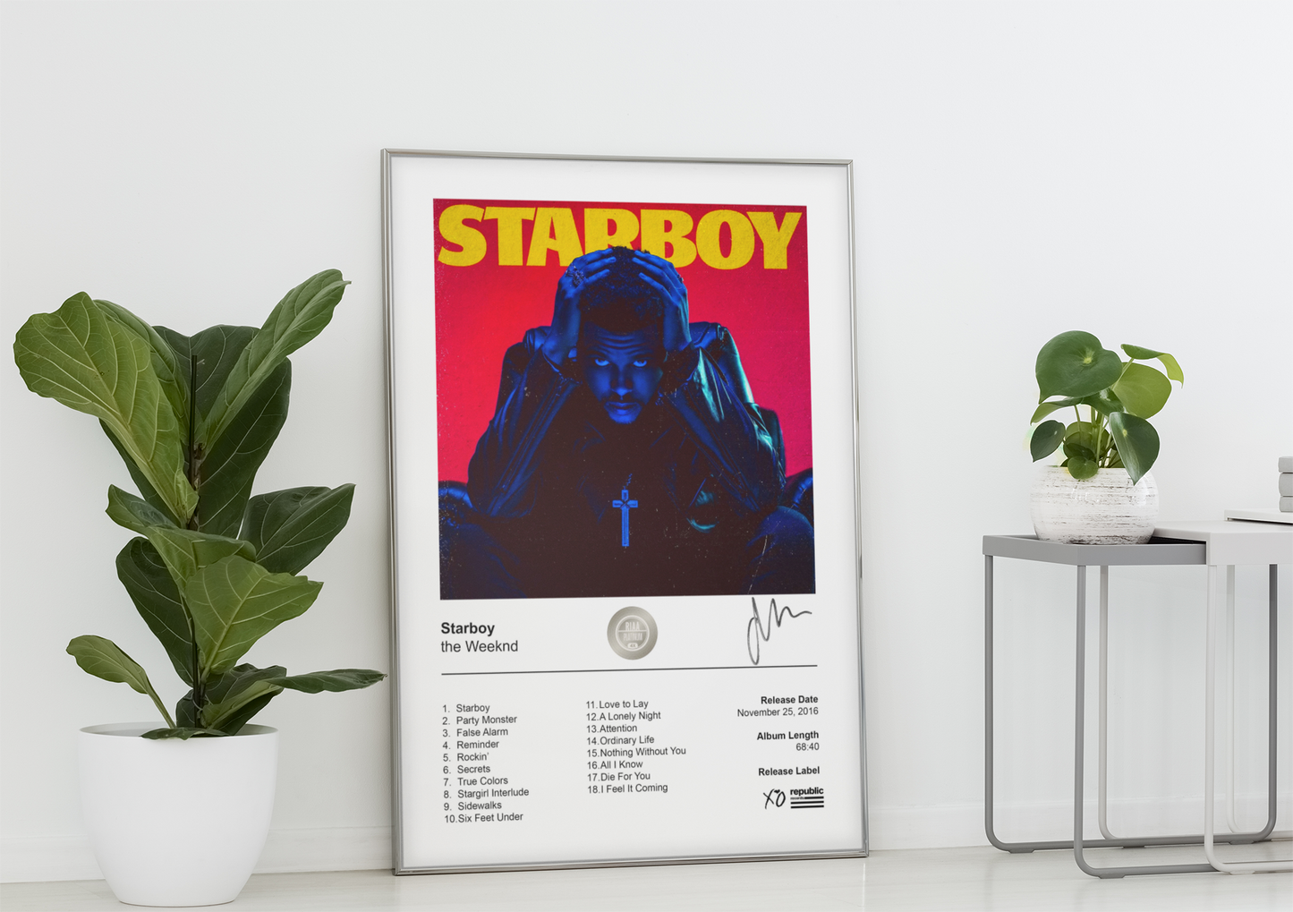 the Weeknd Poster - Starboy Album Cover Poster Print