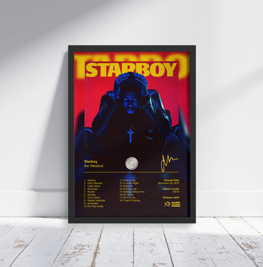 the Weeknd Poster - Starboy Album Cover Poster Print - STUDIO EDITION