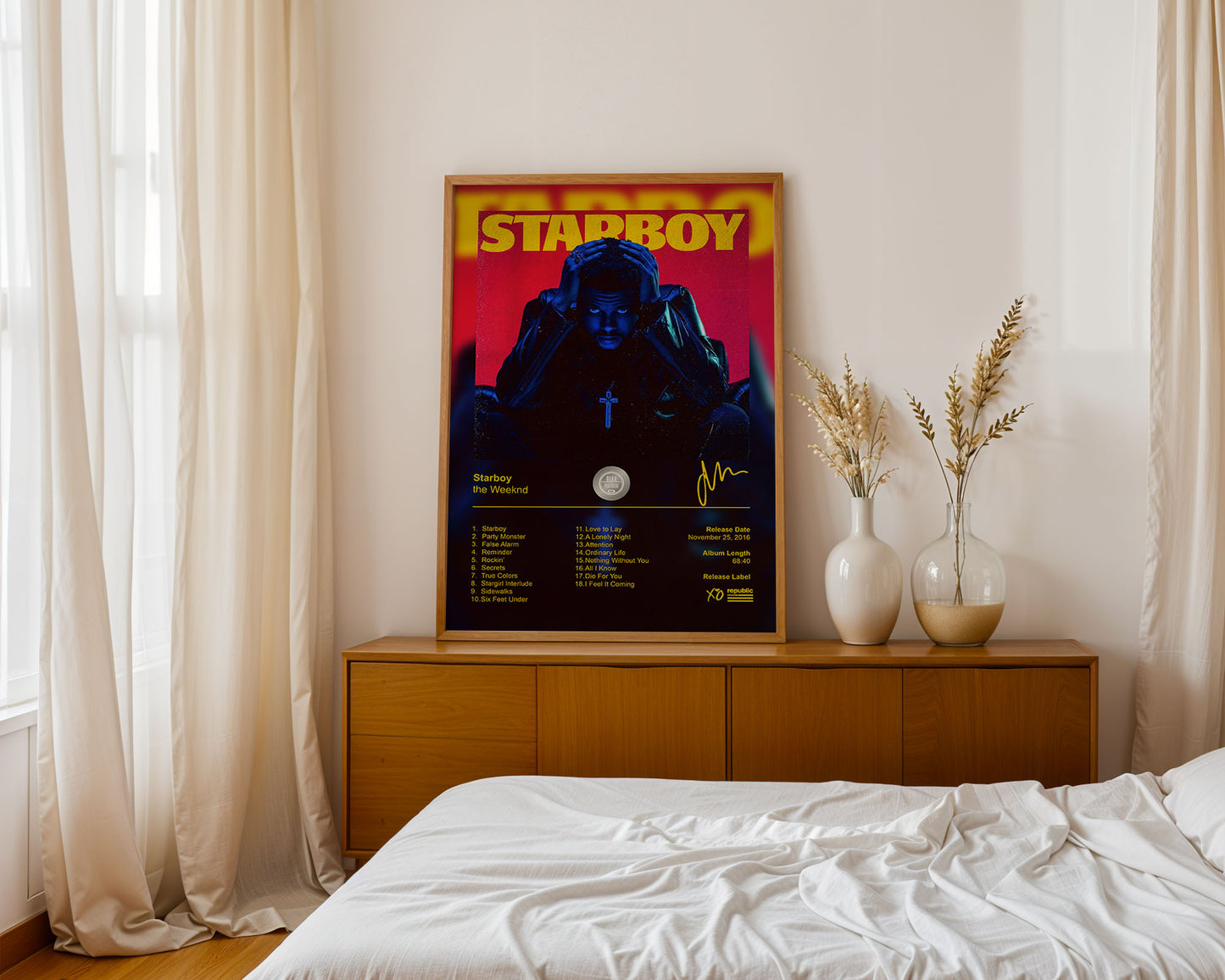 the Weeknd Poster - Starboy Album Cover Poster Print - STUDIO EDITION