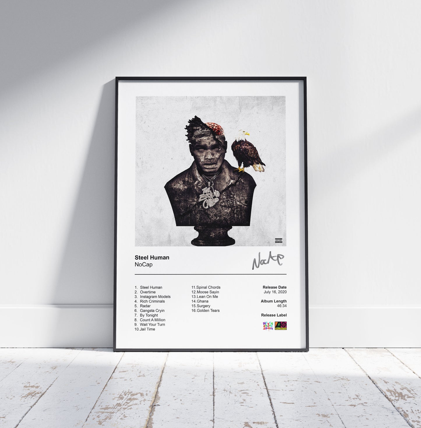 NoCap Poster - Steel Human Album Cover Poster Print