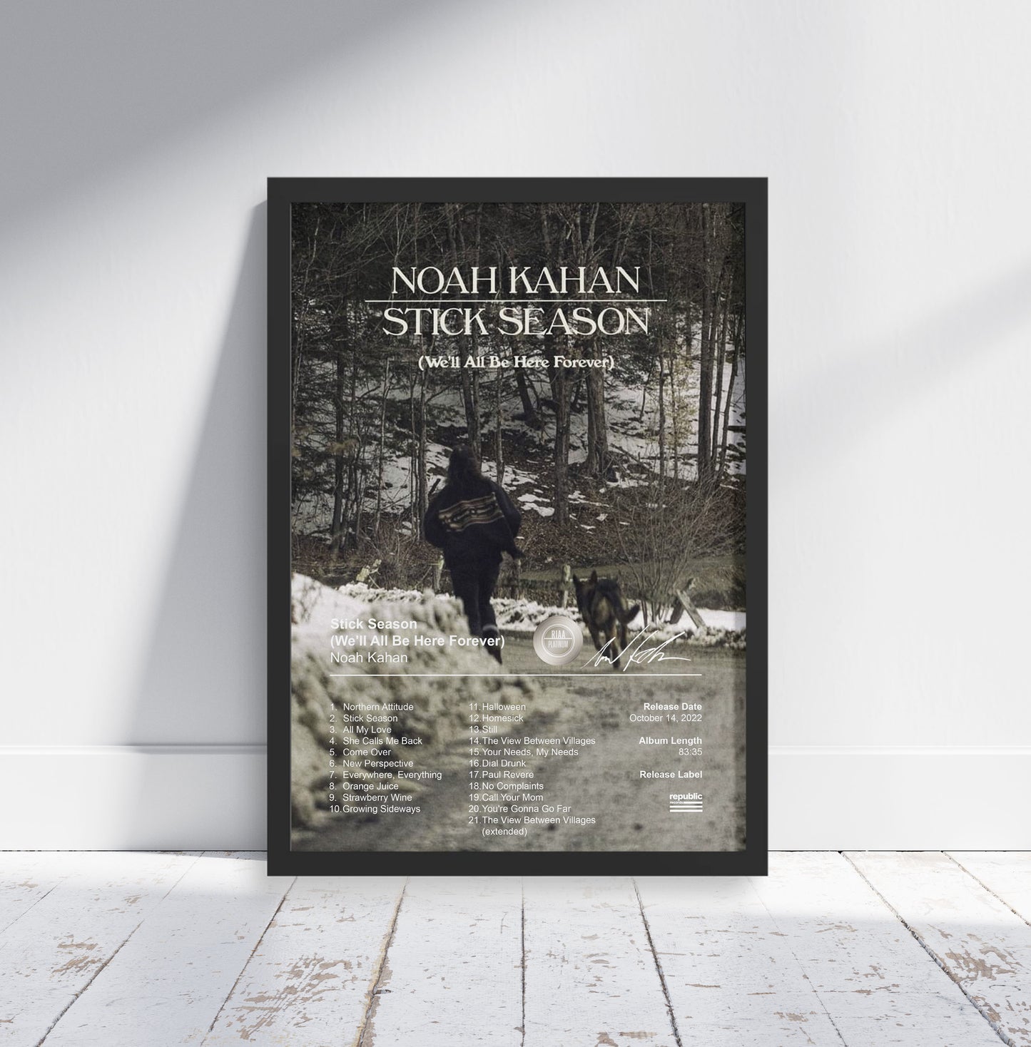 Noah Kahan Poster - Stick Season Album Cover Poster Print - STUDIO EDITION