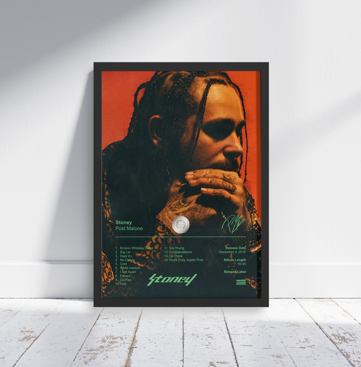 Post Malone Poster - Stoney Album Cover Poster Print - STUDIO EDITION