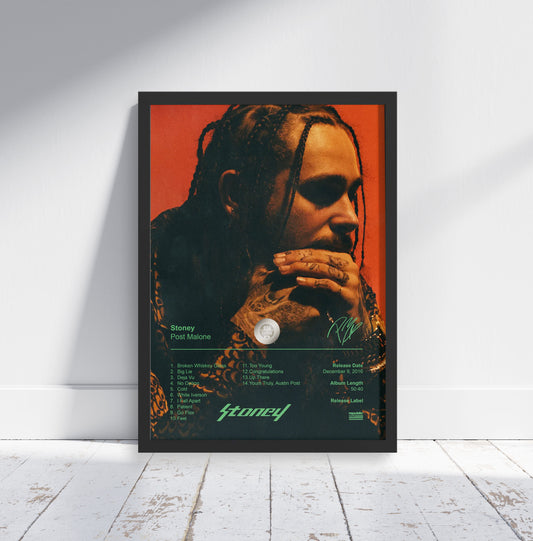 Post Malone Poster - Stoney Album Cover Poster Print - STUDIO EDITION