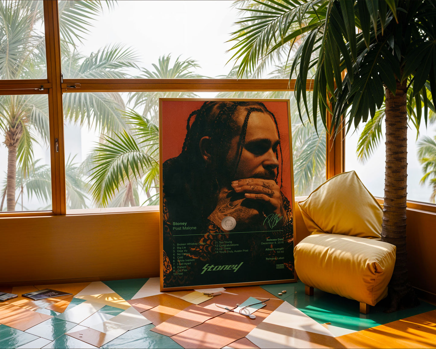 Post Malone Poster - Stoney Album Cover Poster Print - STUDIO EDITION