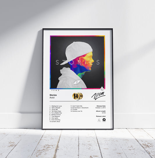 Avicii Poster - Stories Album Cover Poster Print