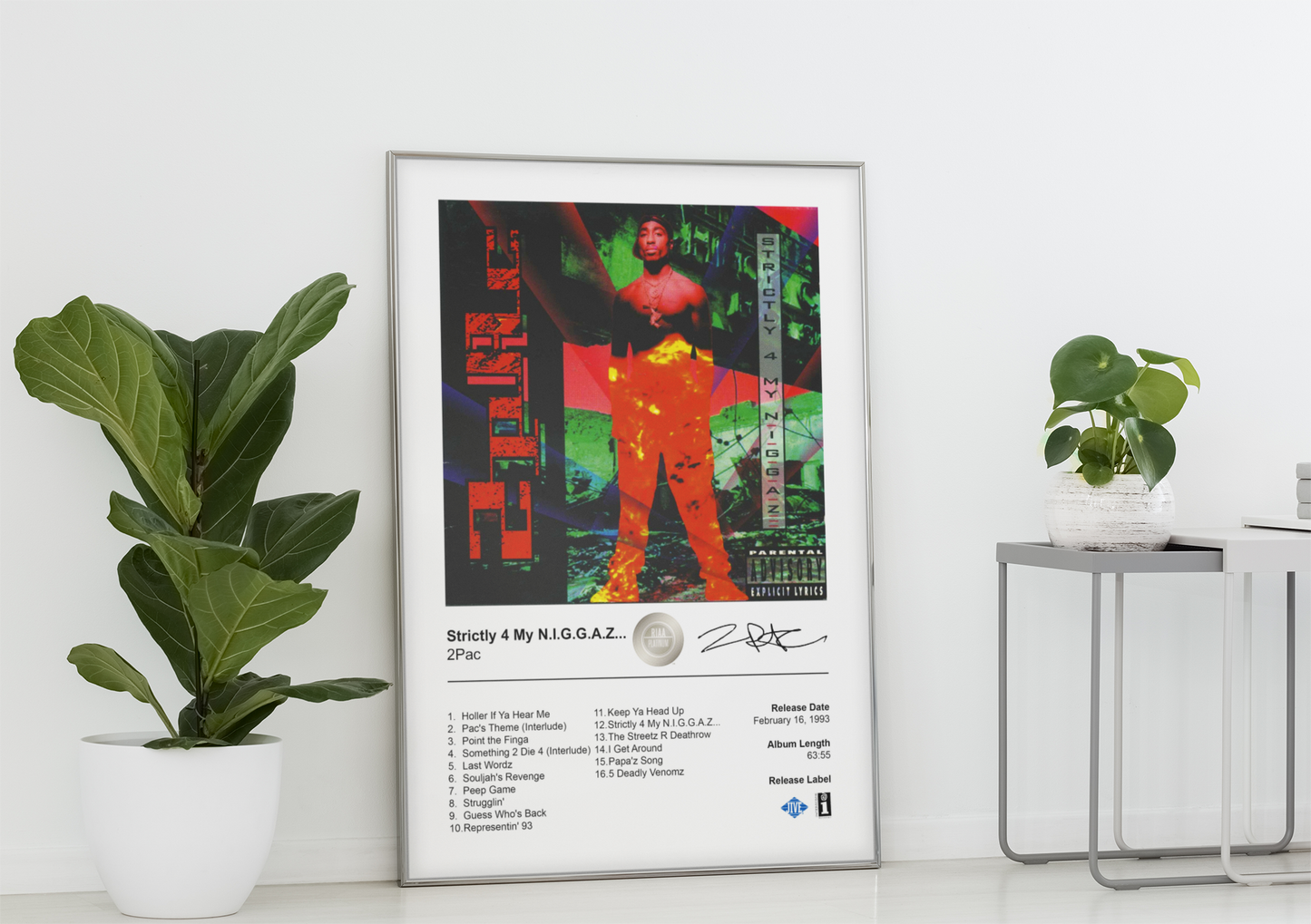 2Pac Poster - Strictly 4 My N.I.G.G.A.Z... Album Cover Poster Print