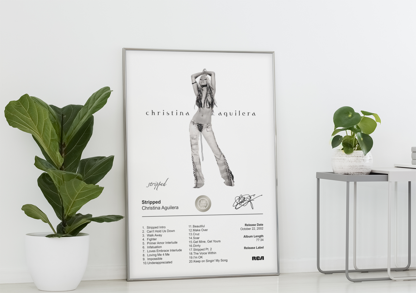 Christina Aguilera Poster - Stripped Album Cover Poster Print