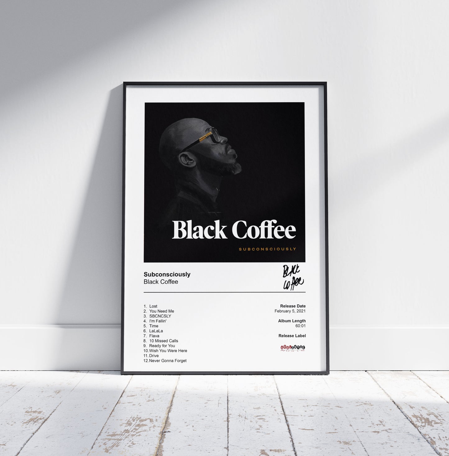 Black Coffee Poster - Subconsciously Album Cover Poster Print