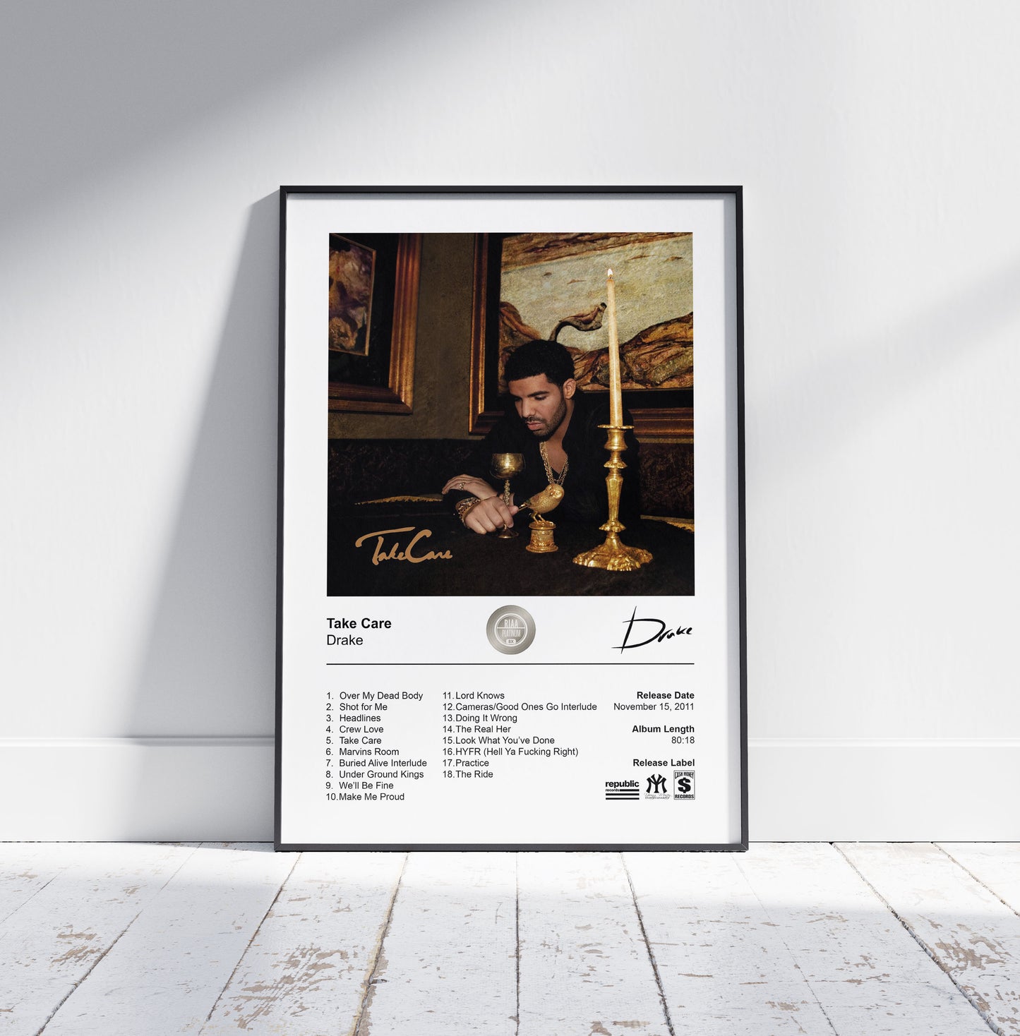 Drake Poster - Take Care Album Cover Poster Print