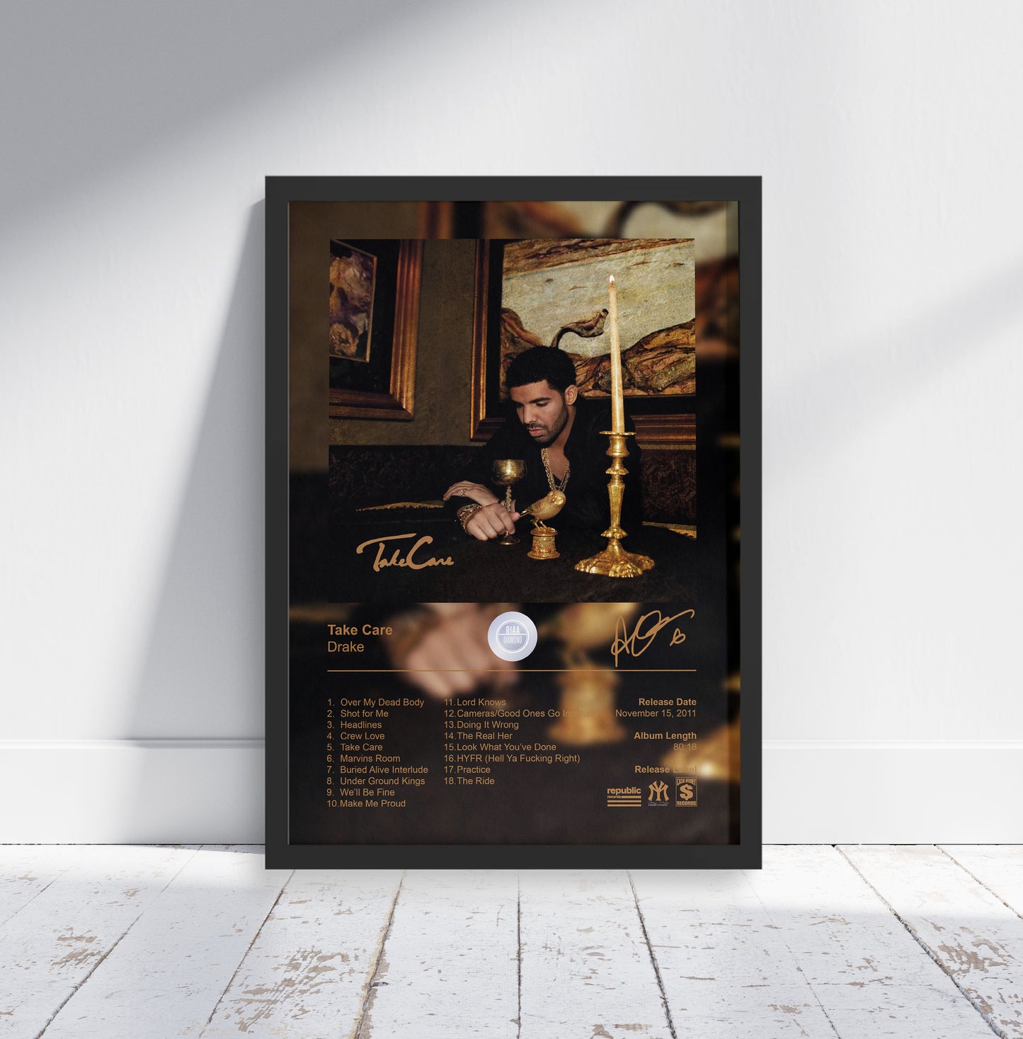 Drake Poster - Take Care Album Cover Poster Print - STUDIO EDITION