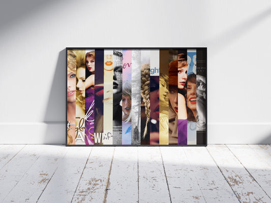 Taylor Swift Poster - Taylor Swift Album Covers Poster Print
