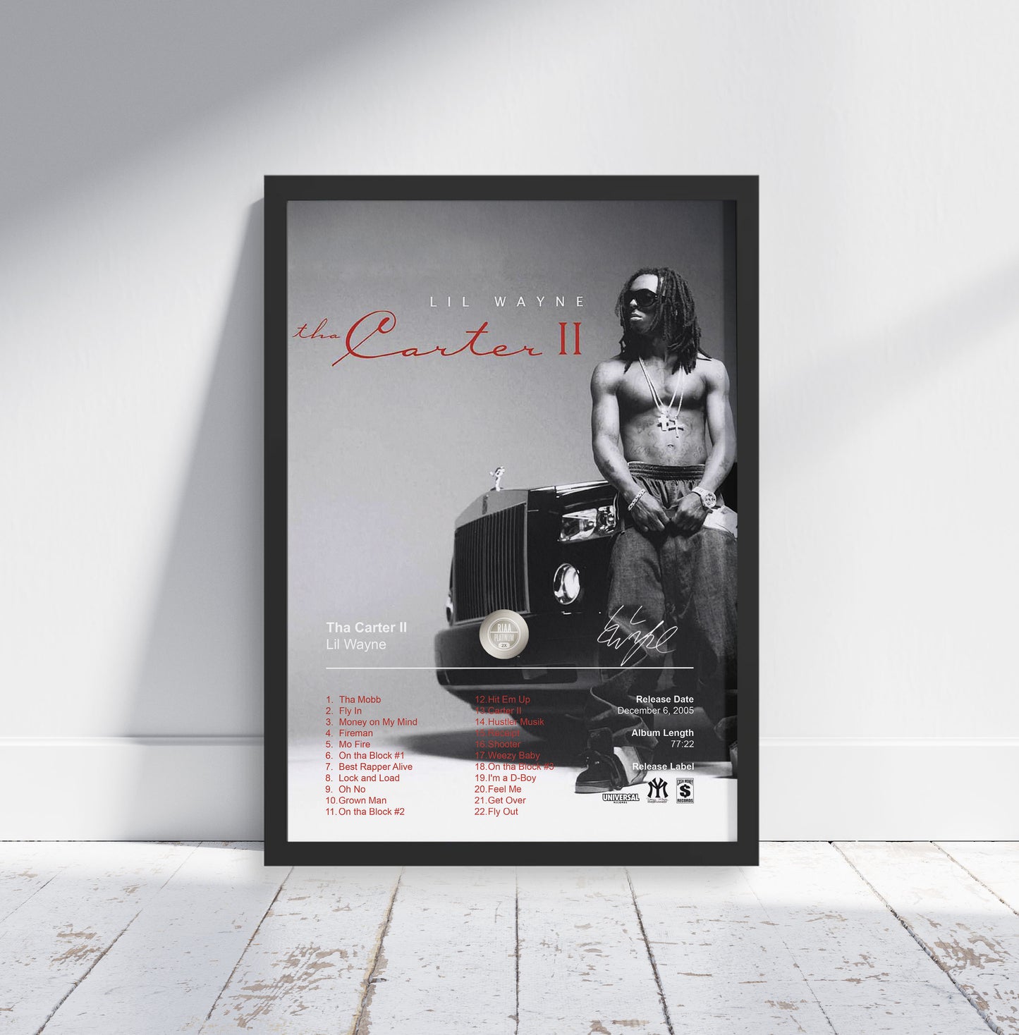 Lil Wayne Poster - Tha Carter II Album Cover Poster Print - STUDIO EDITION