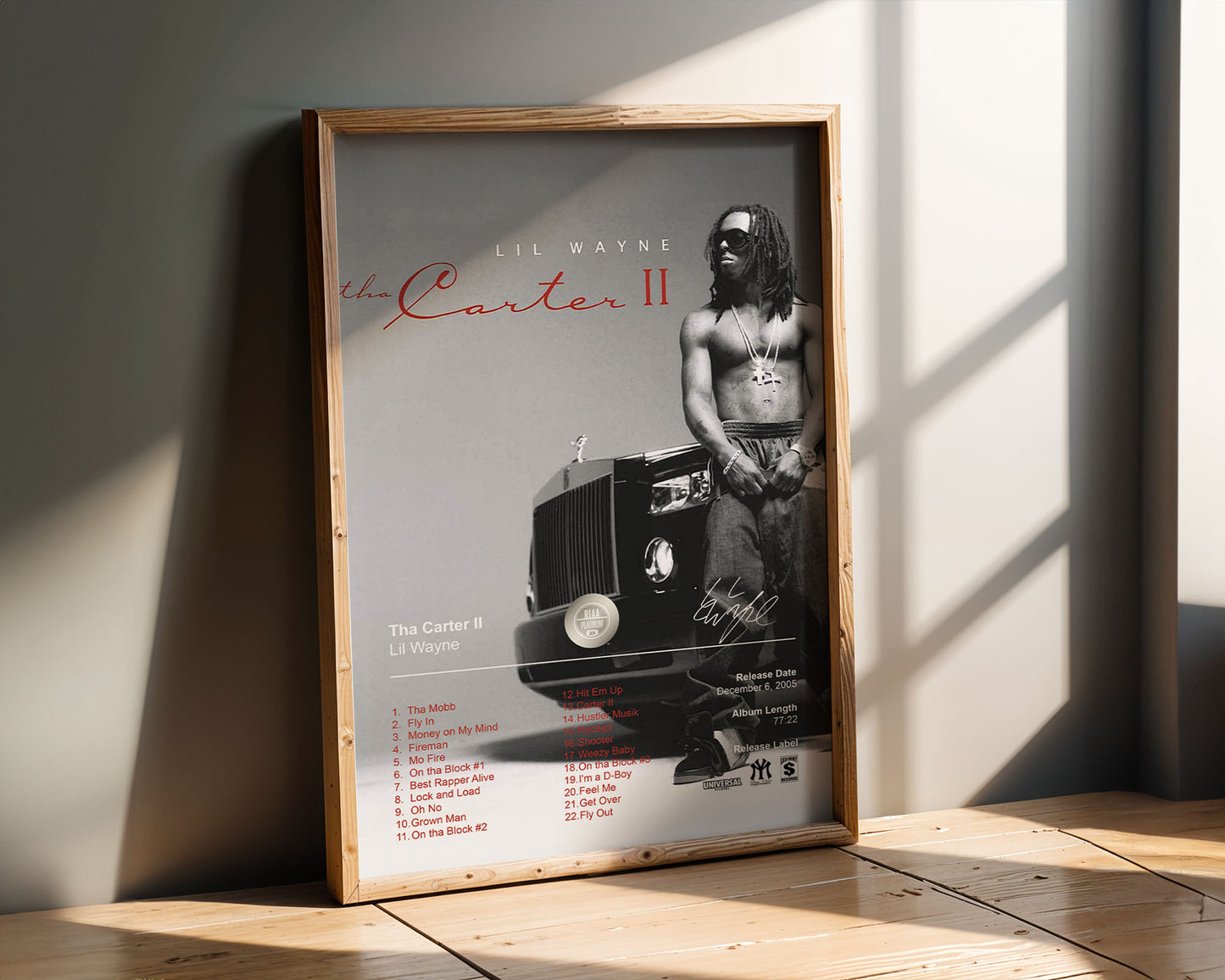 Lil Wayne Poster - Tha Carter II Album Cover Poster Print - STUDIO EDITION