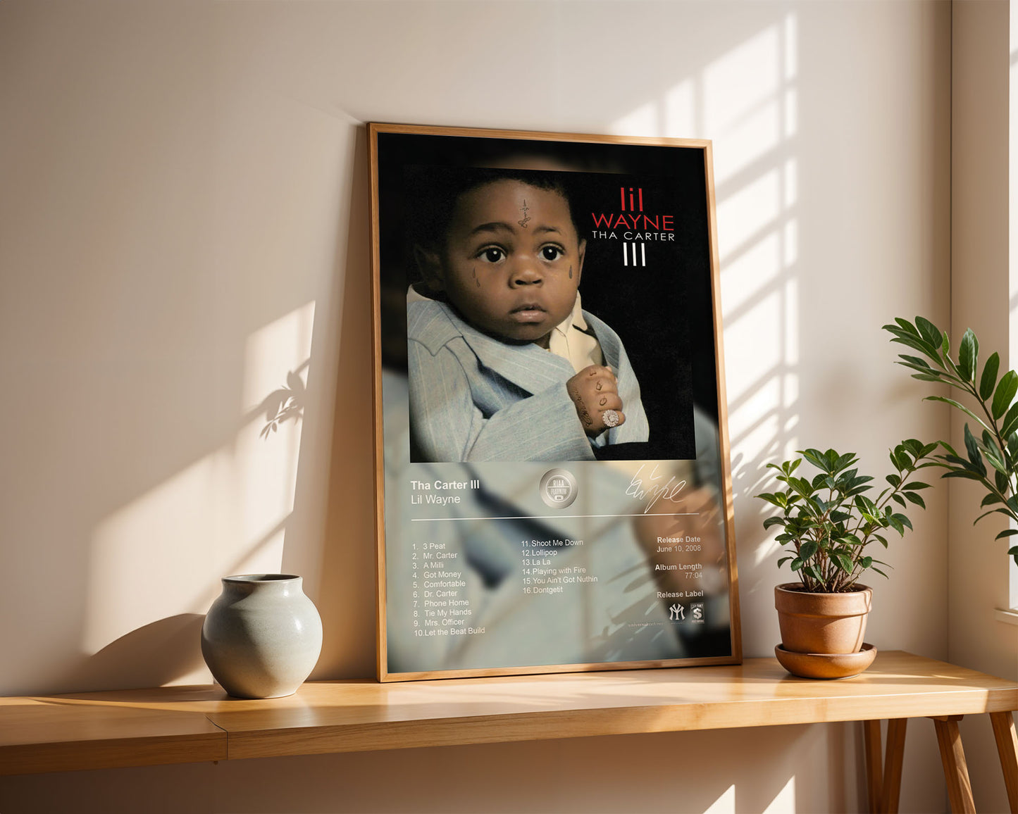 Lil Wayne Poster - Tha Carter III Album Cover Poster Print - STUDIO EDITION