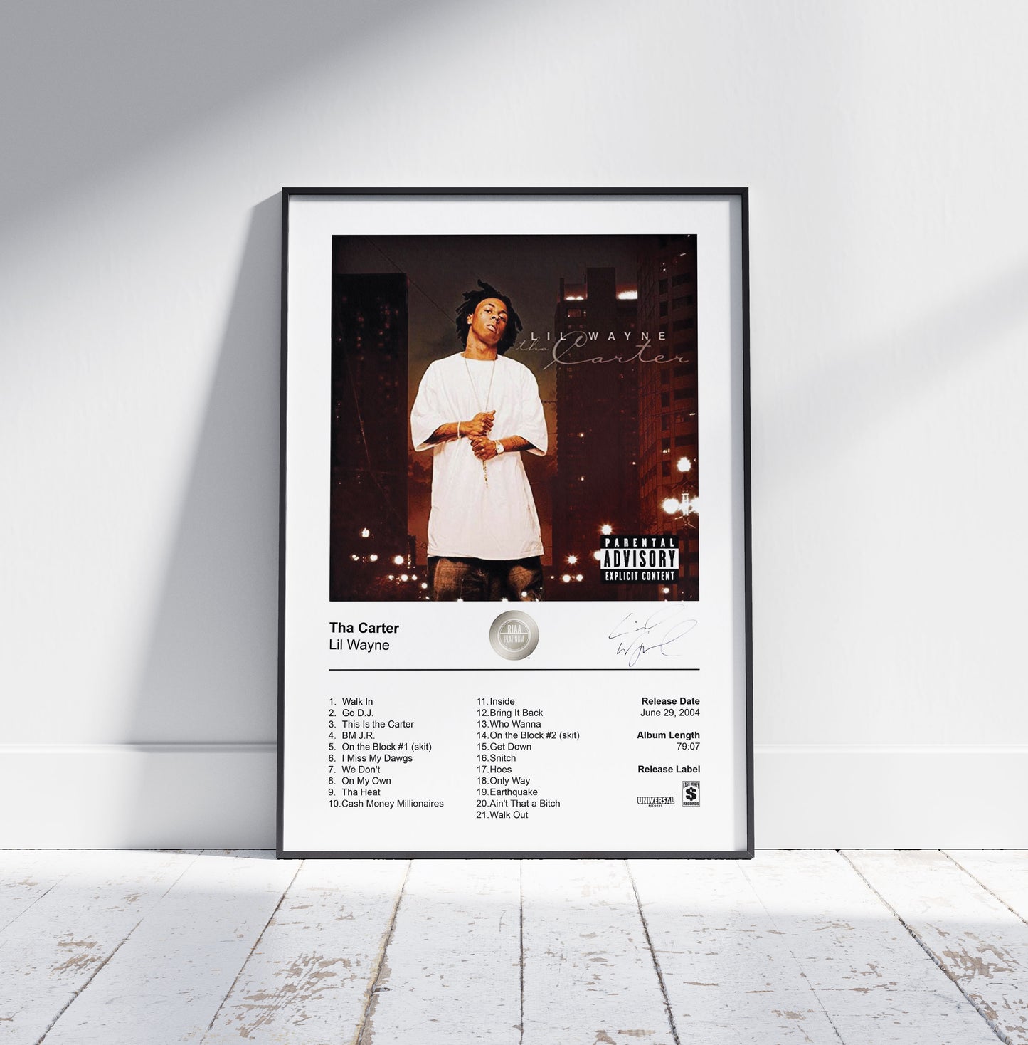 Lil Wayne Poster - Tha Carter Album Cover Poster Print