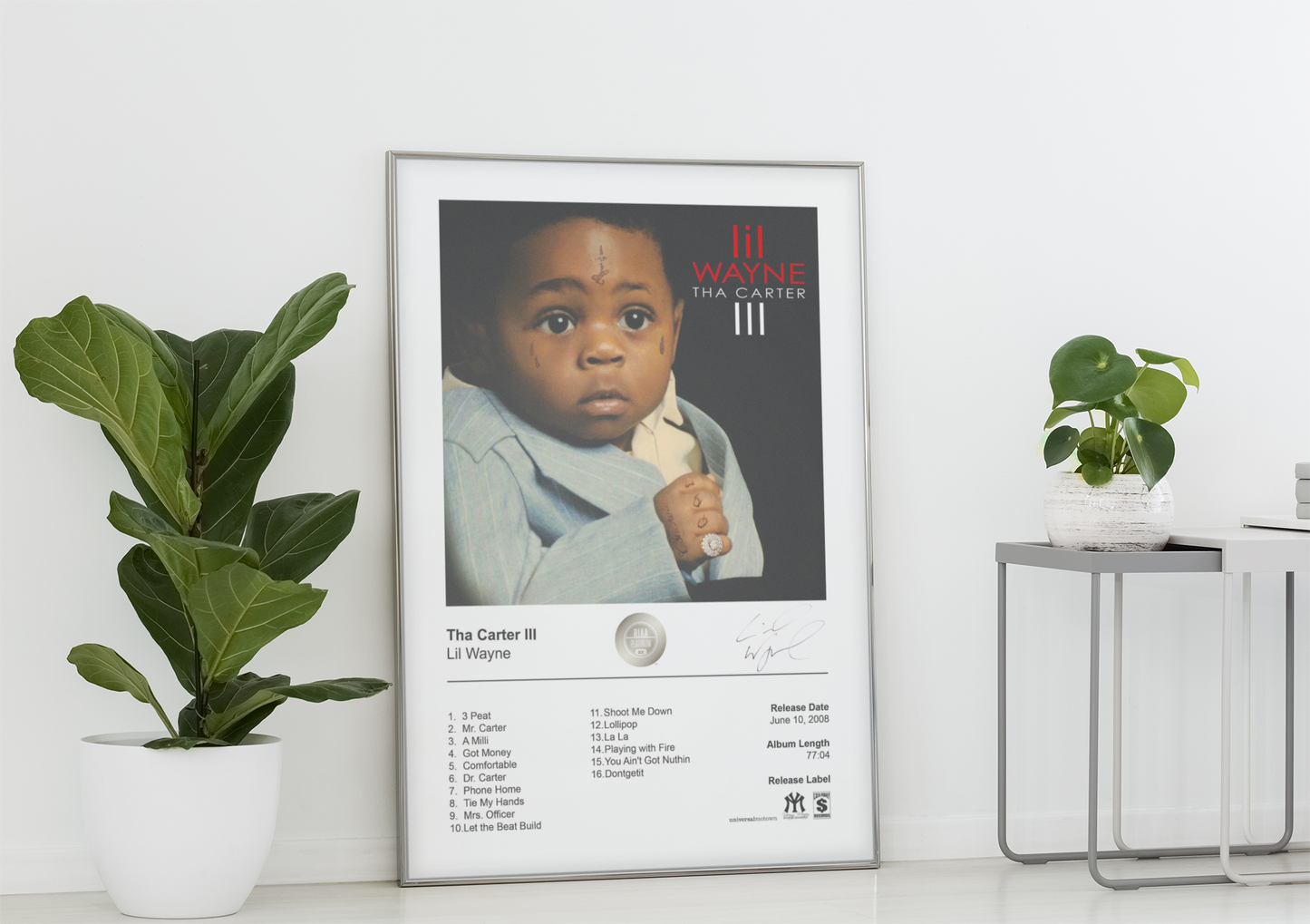 Lil Wayne Poster - Tha Carter III Album Cover Poster Print