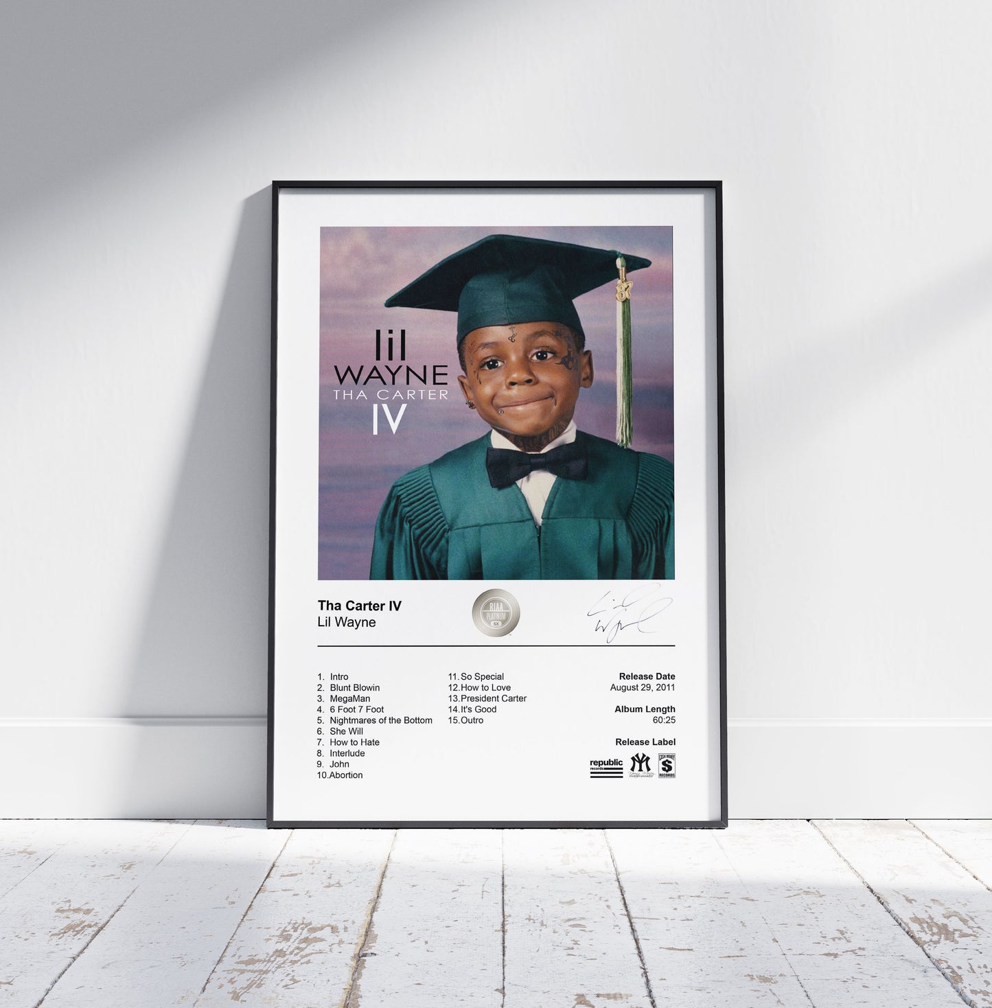 Lil Wayne Poster - Tha Carter IV Album Cover Poster Print