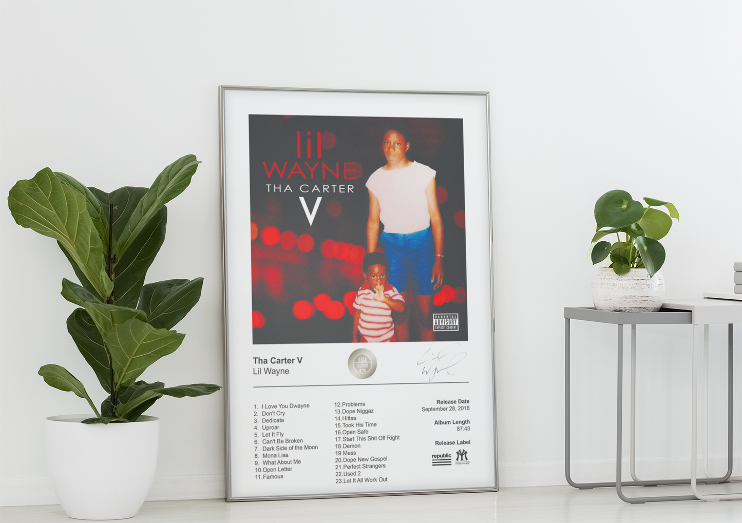 Lil Wayne Poster - Tha Carter V Album Cover Poster Print