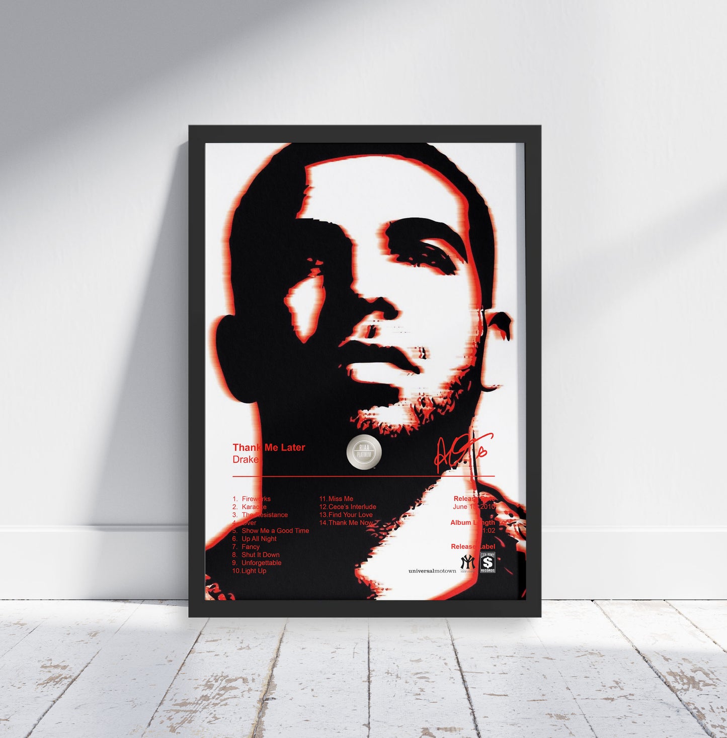 Drake Poster - Thank Me Later Album Cover Poster Print - STUDIO EDITION