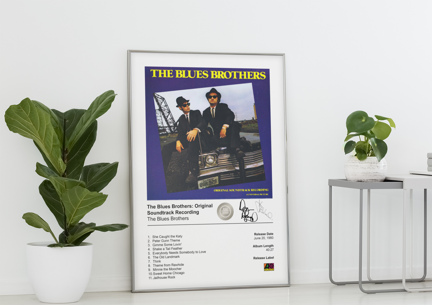 The Blues Brothers Poster - The Blues Brothers: Original Soundtrack Recording Album Cover Poster Print