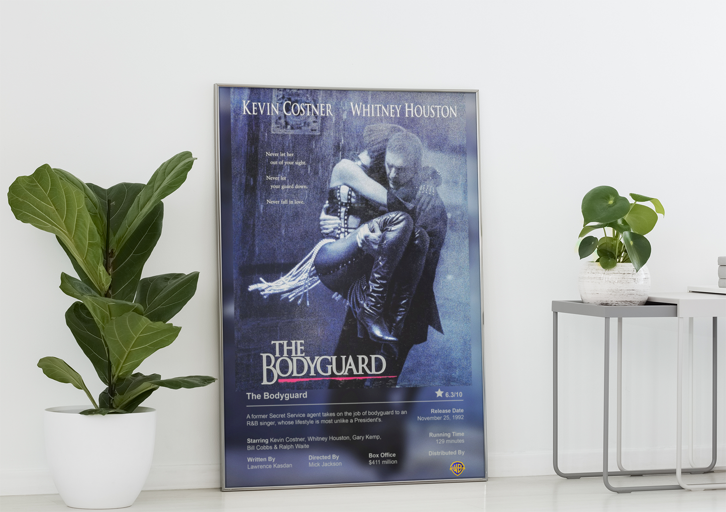 The Bodyguard Movie Poster - 1992 Romantic Thriller Drama Film Poster Print