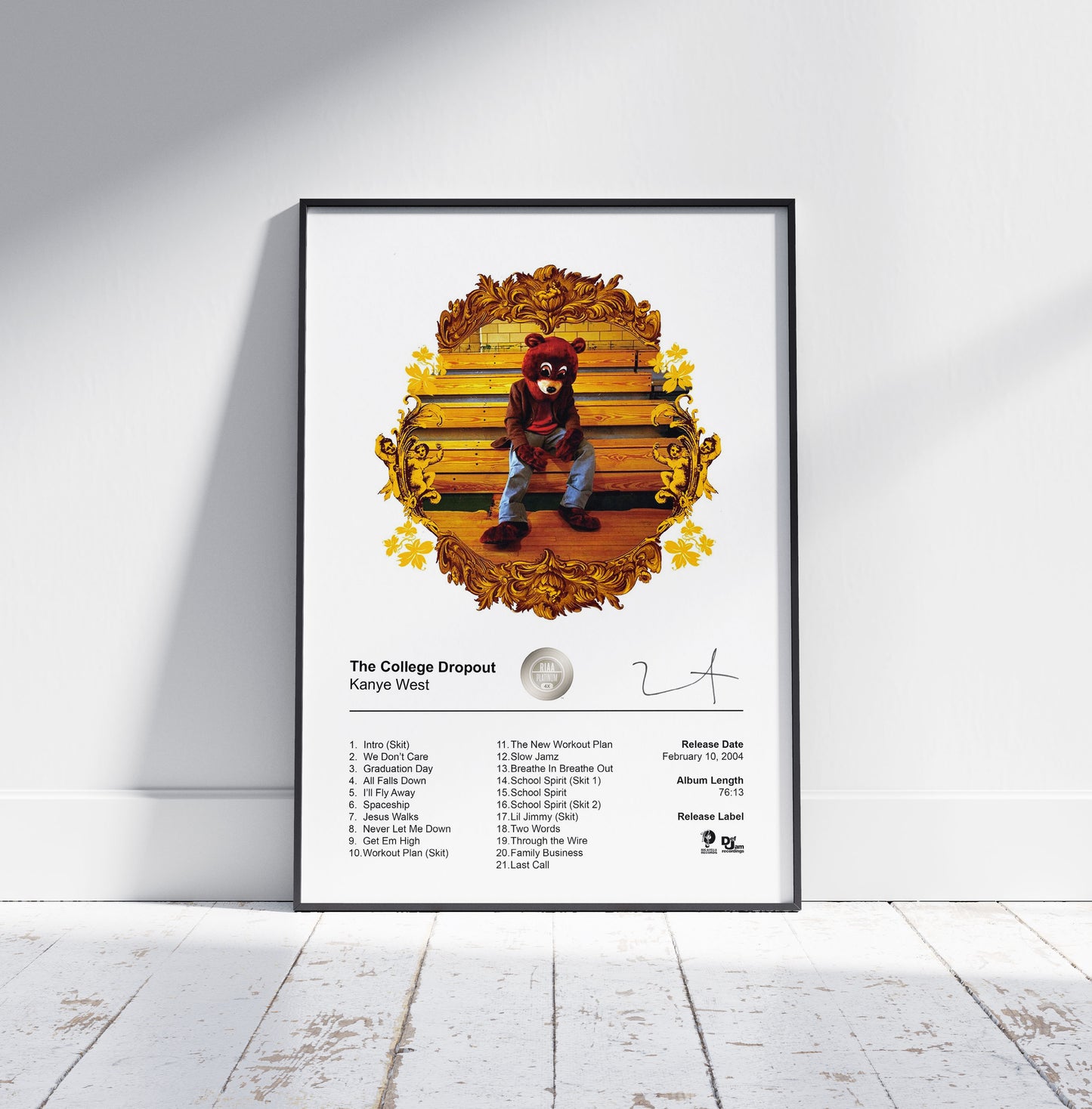 Kanye West Poster - The College Dropout Album Cover Poster Print