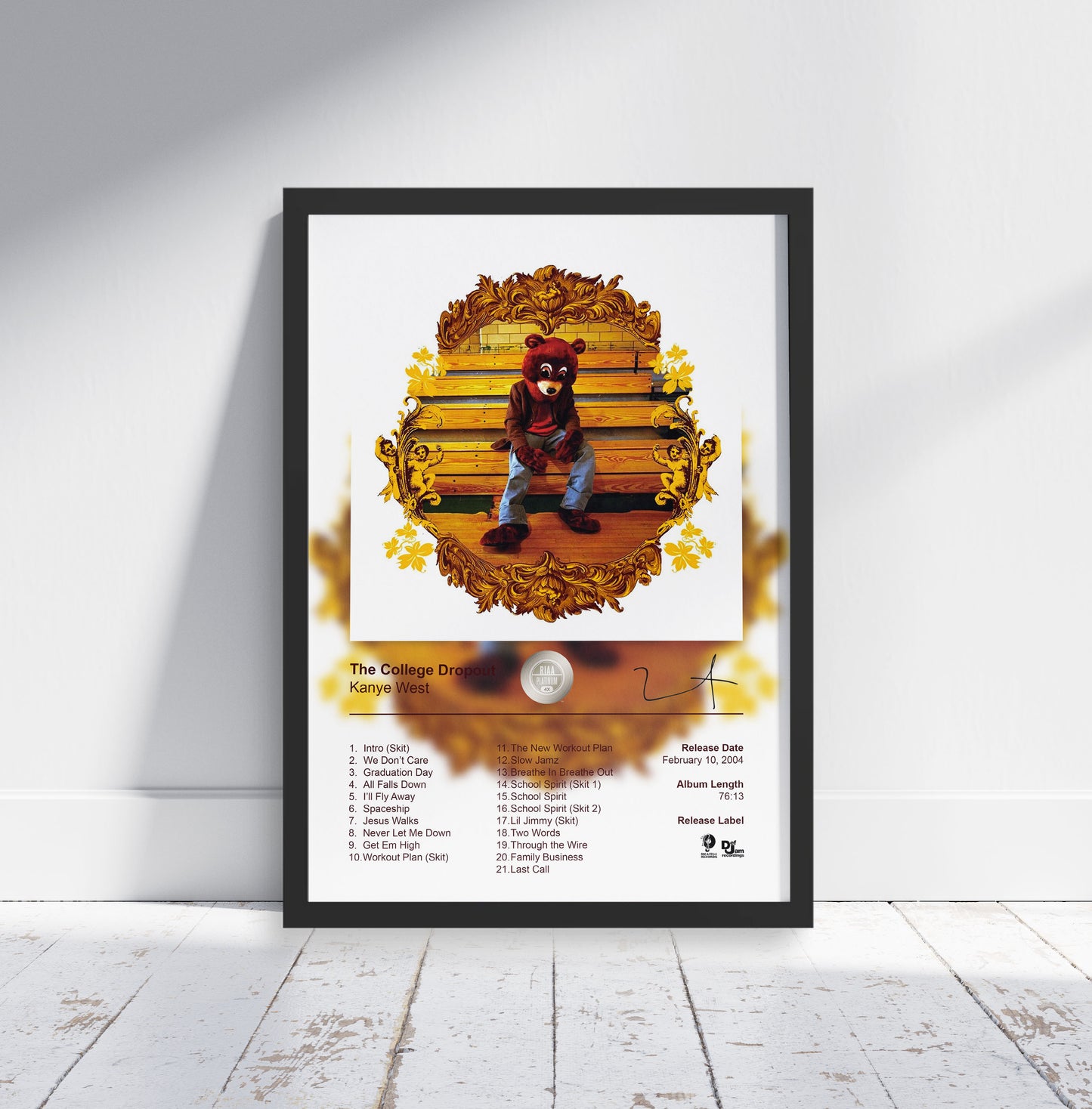 Kanye West Poster - The College Dropout Album Cover Poster Print - STUDIO EDITION