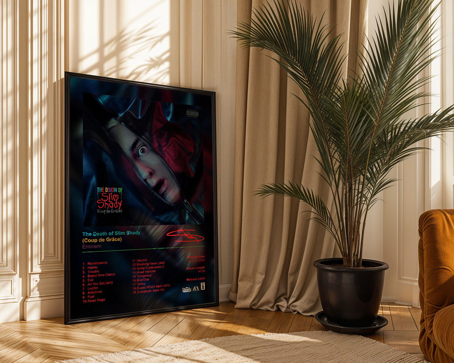 Eminem Poster - The Death of Slim Shady Album Cover Poster Print - STUDIO EDITION