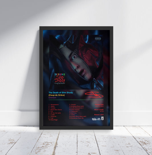 Eminem Poster - The Death of Slim Shady Album Cover Poster Print - STUDIO EDITION