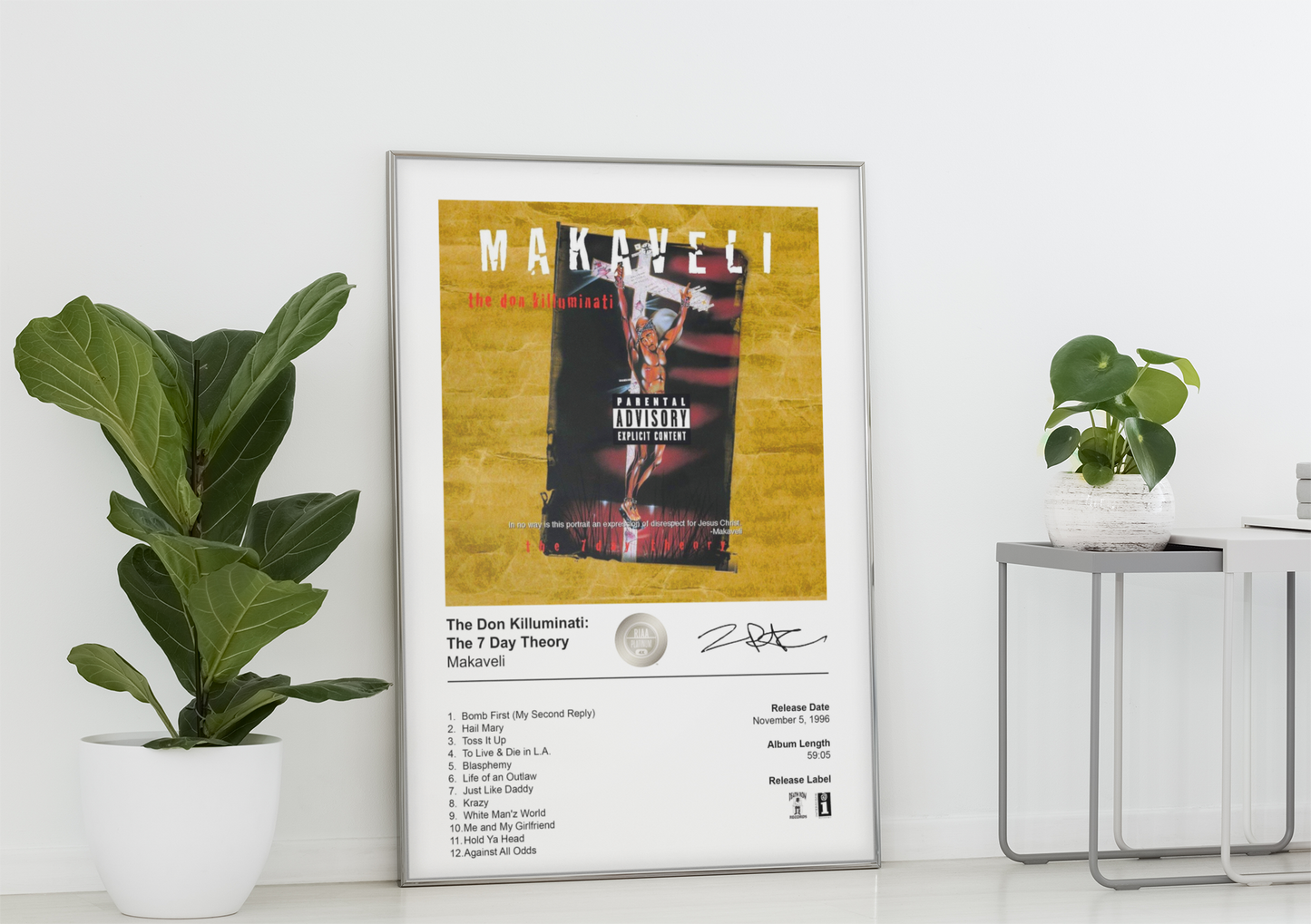 2Pac Makaveli Poster - The Don Killuminati: The 7 Day Theory Album Cover Poster Print