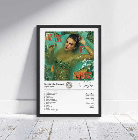 Taylor Swift Poster - The Life of a Showgirl Album Cover Poster Print