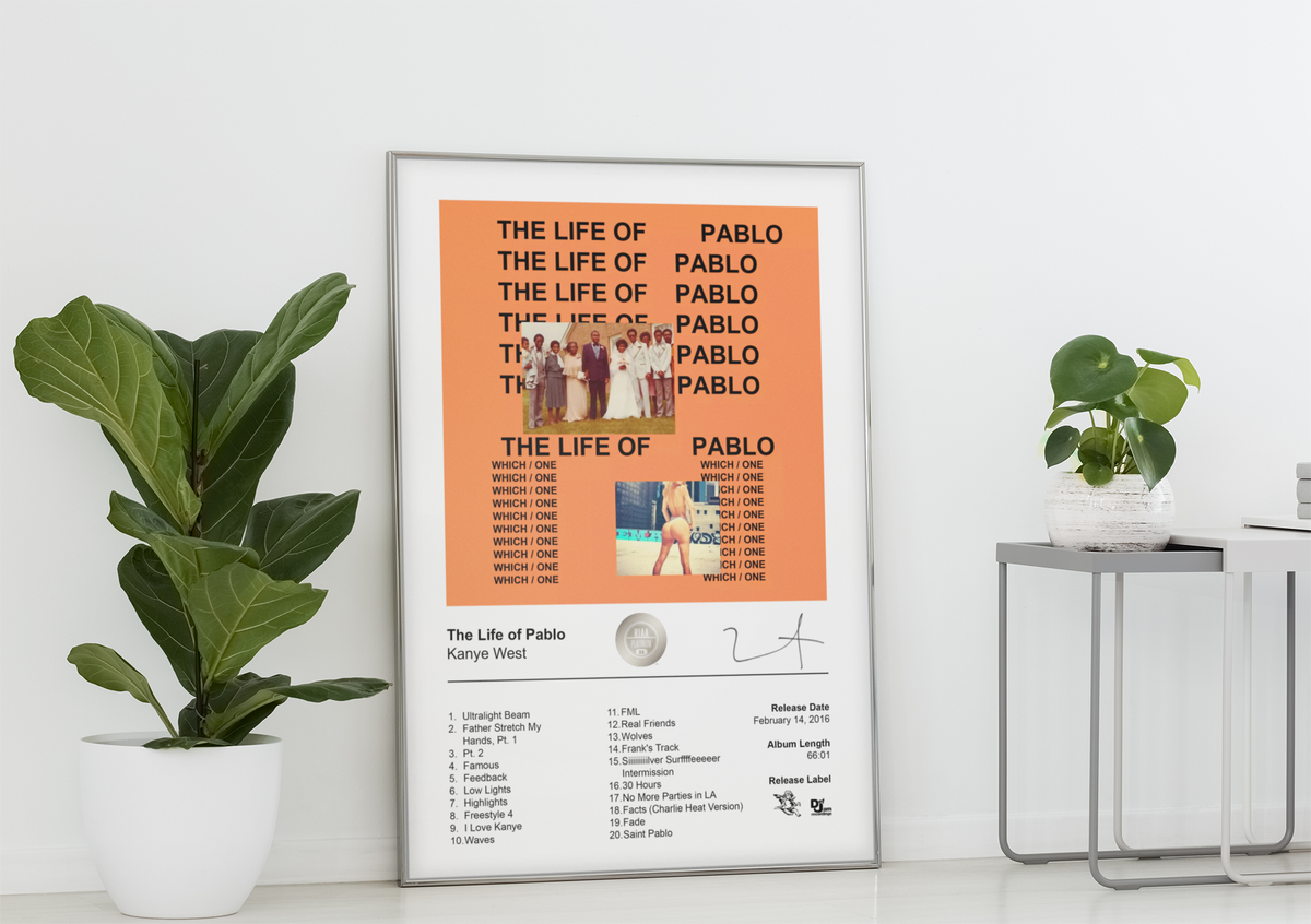 Kanye West Poster - The Life of Pablo Album Cover Poster Print