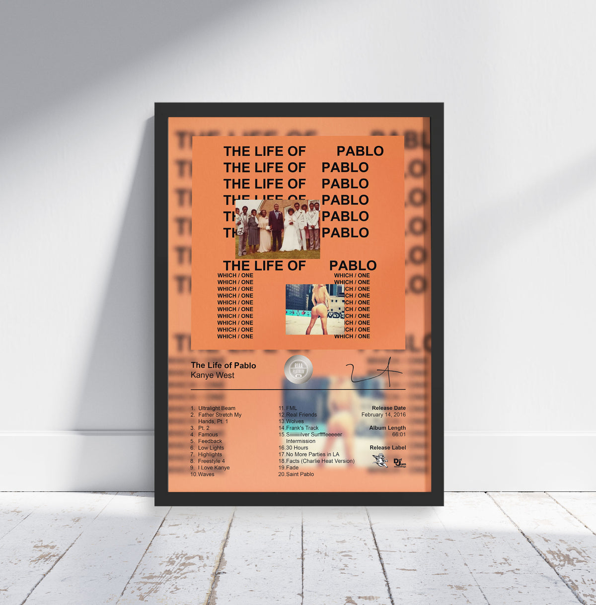 Kanye West Poster - The Life of Pablo Album Cover Poster Print - STUDIO EDITION