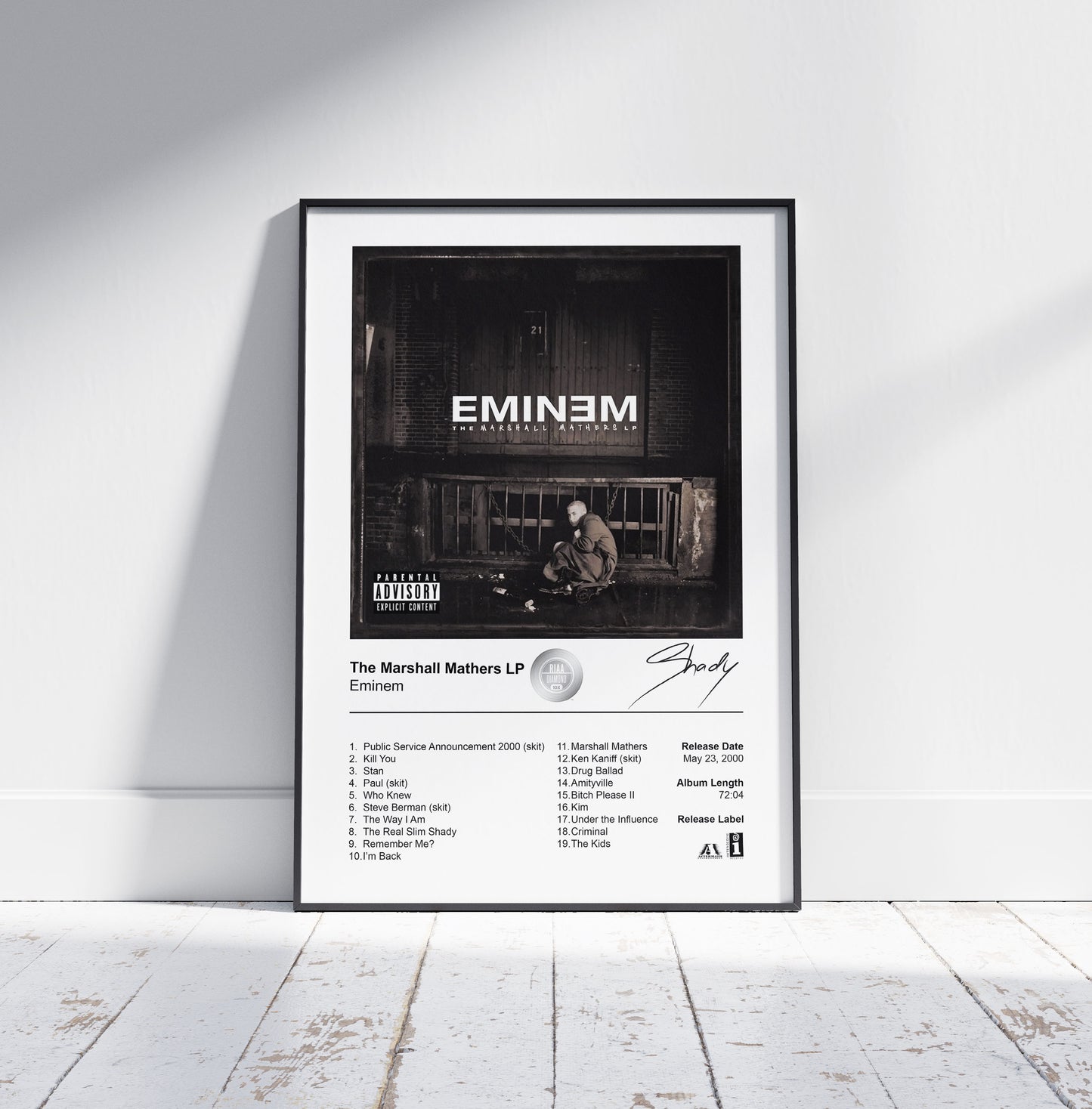 Eminem Poster - The Marshall Mathers LP Album Cover Poster Print