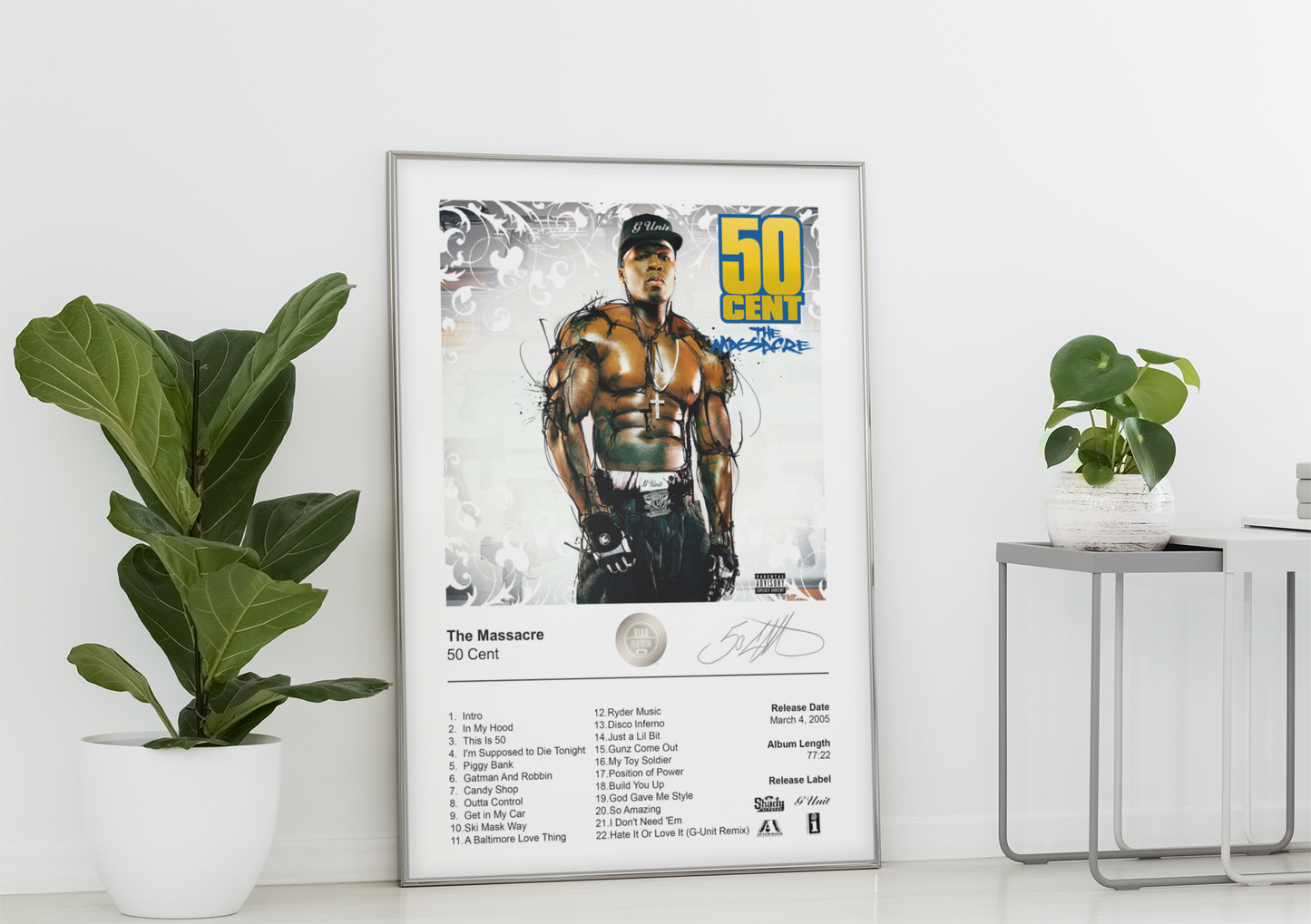 50 Cent Poster - The Massacre Album Cover Poster Print