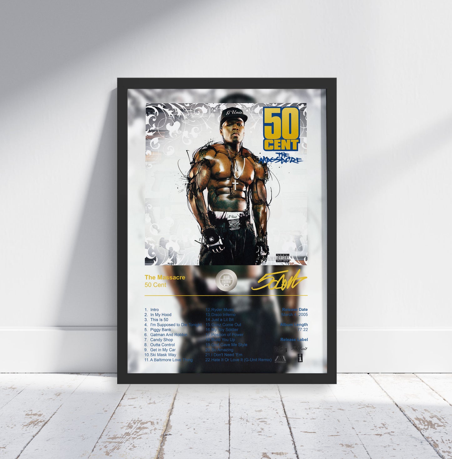 50 Cent Poster - The Massacre Album Cover Poster Print - STUDIO EDITION