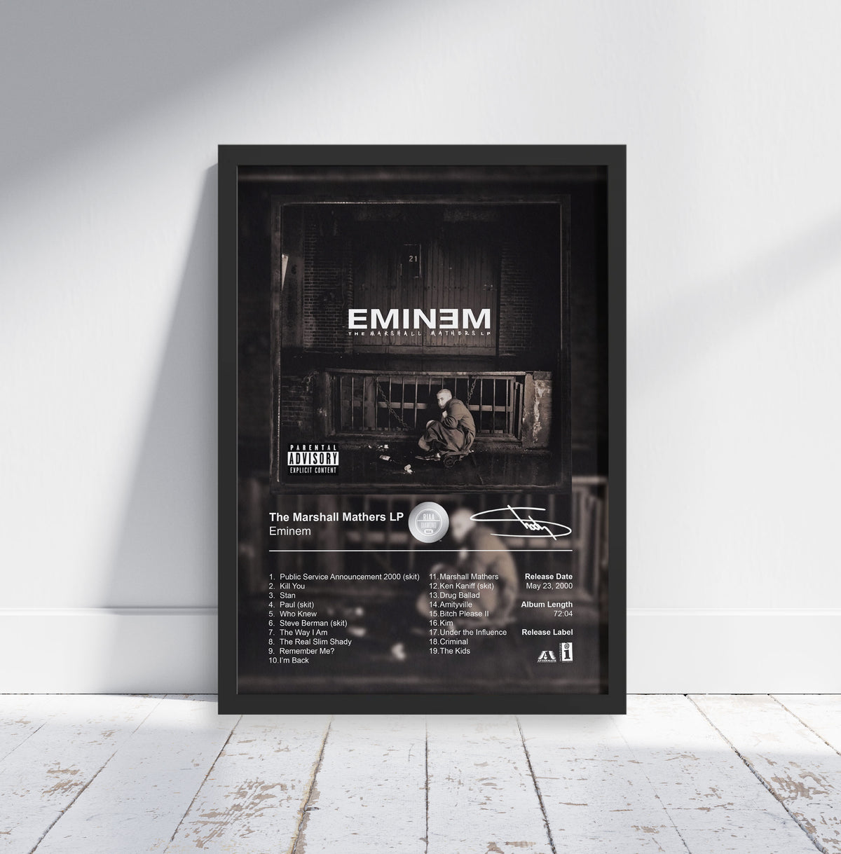 Eminem Poster - The Marshall Mathers LP Album Cover Poster Print - STUDIO EDITION
