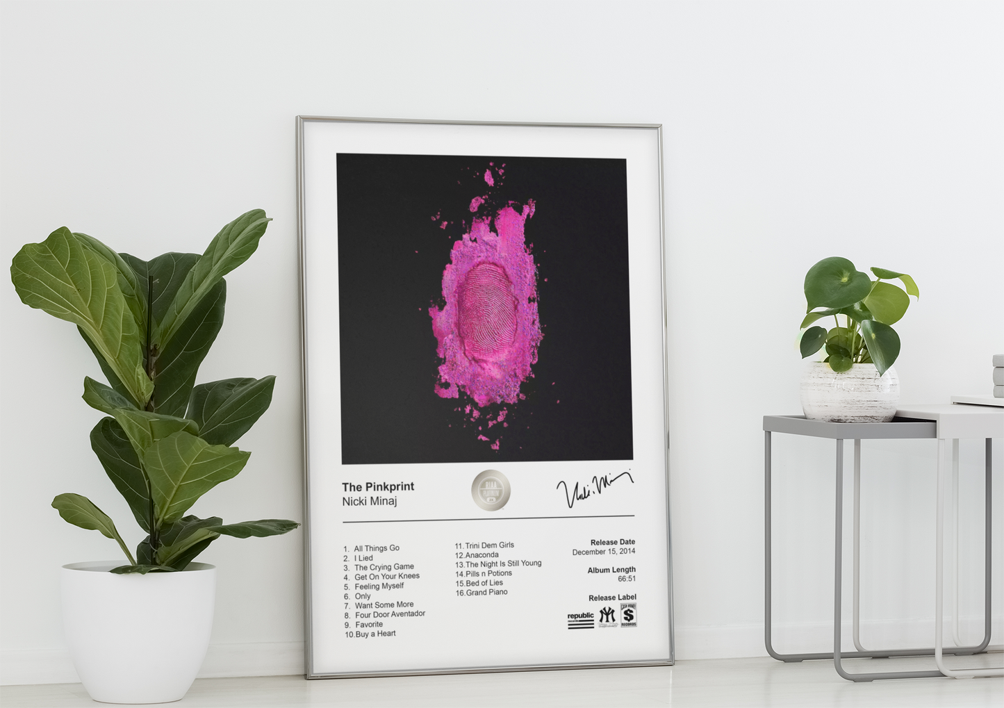 Nicki Minaj Poster - The Pinkprint Album Cover Poster Print