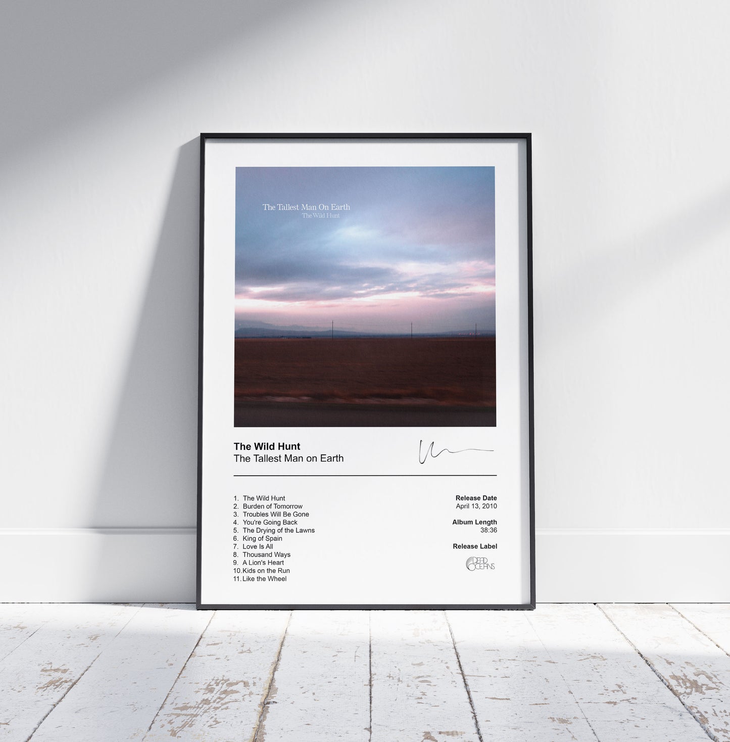 The Tallest Man on Earth Poster - The Wild Hunt Album Cover Poster Print