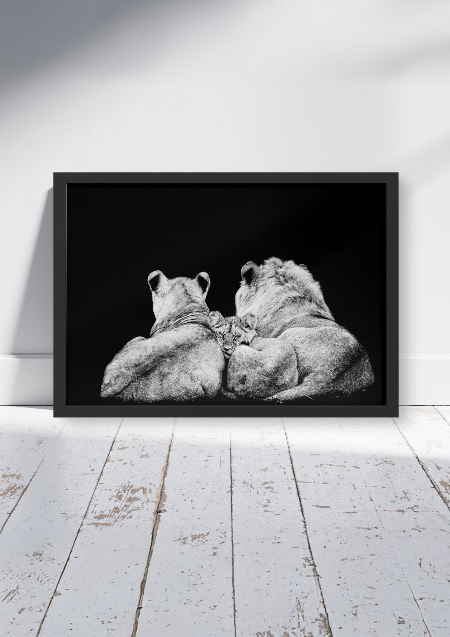 Royal Trio – Big Cat Wall Art Poster Print, Modern Contemporary Lion Design, Available Framed