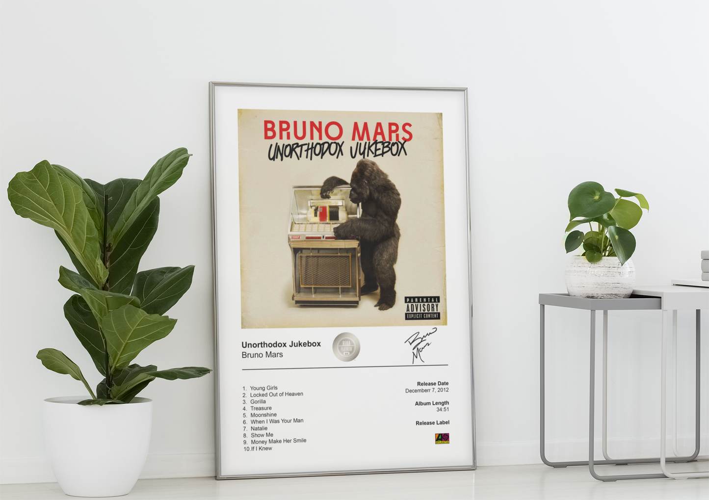 Bruno Mars Poster - Unorthodox Jukebox Album Cover Poster Print