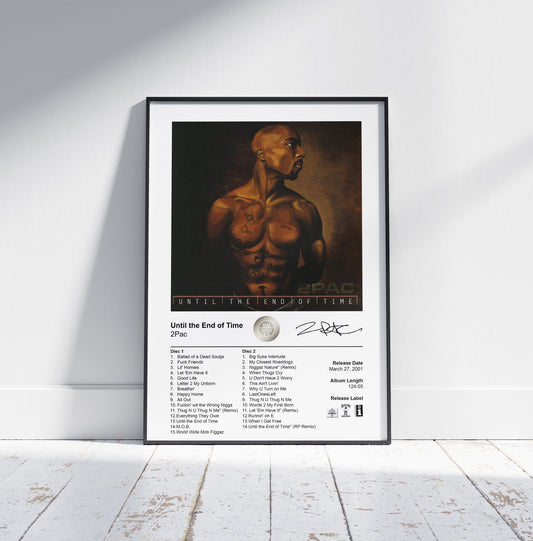 2Pac Poster - Until the End of Time Album Cover Poster Print