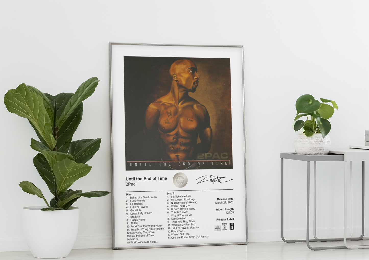 2Pac Poster - Until the End of Time Album Cover Poster Print