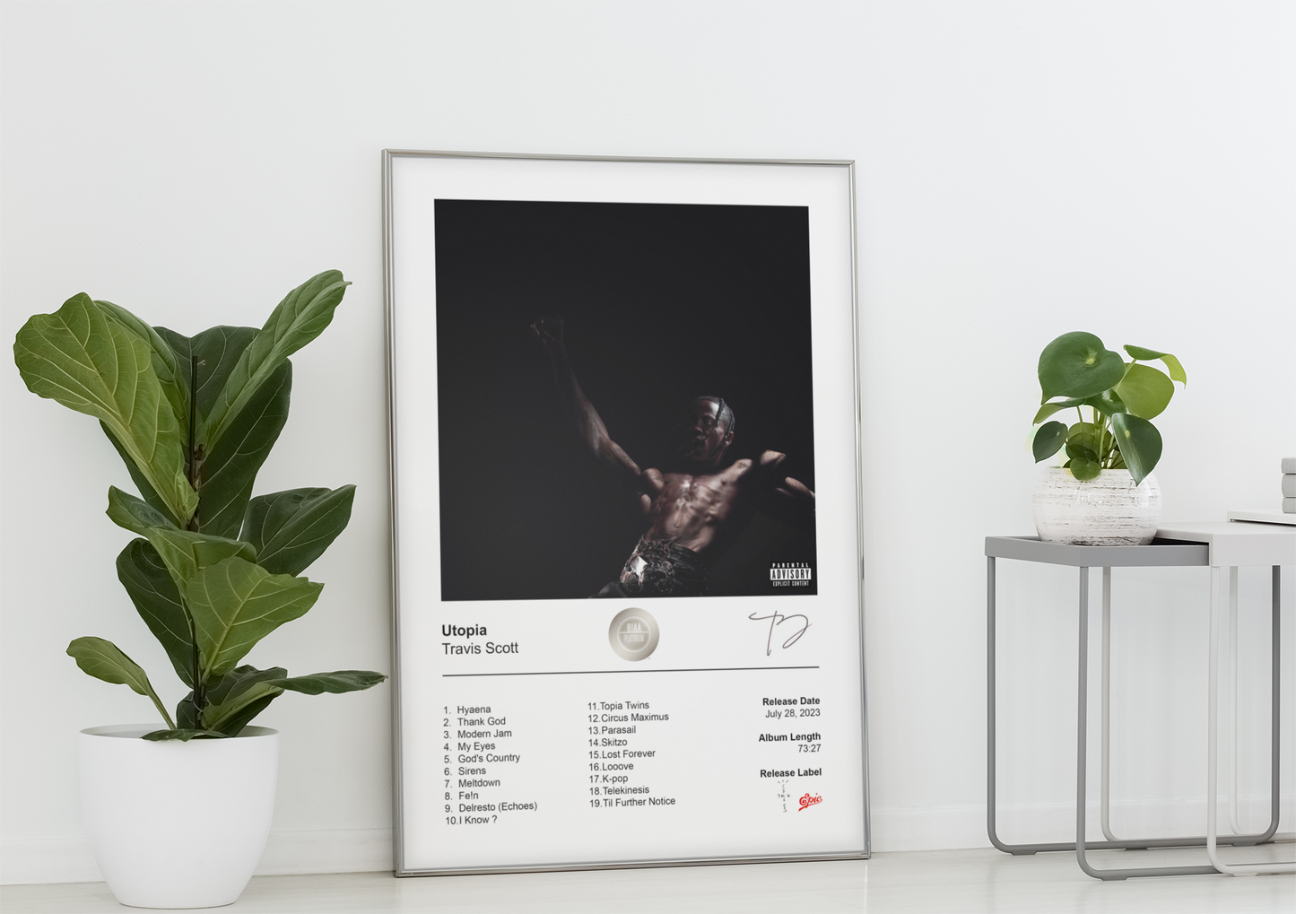 Travis Scott Poster - Utopia Album Cover Poster Print