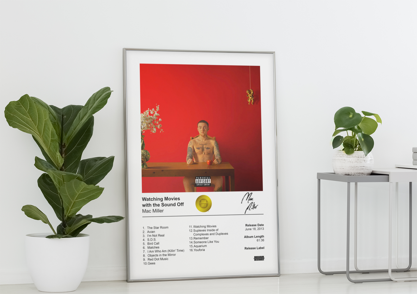 Mac Miller Poster - Watching Movies with the Sound Off Album Cover Poster Print