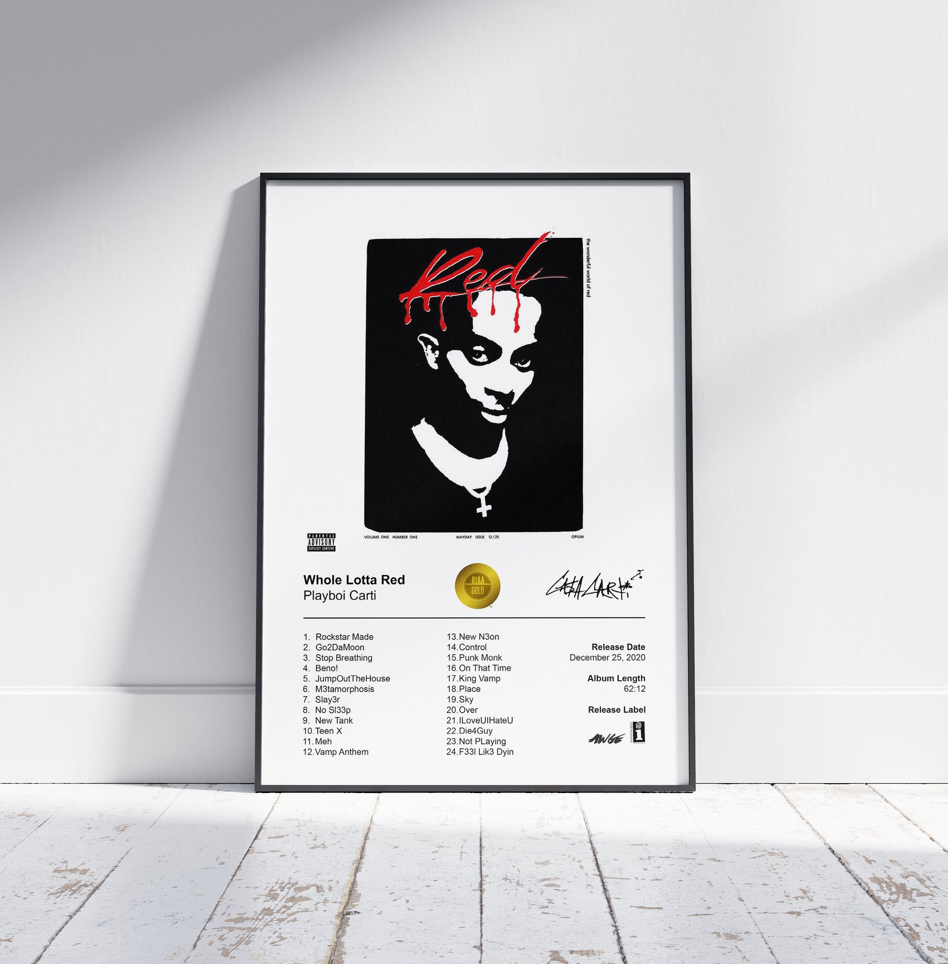 Playboi Carti Poster Whole Lotta Red Album Cover Poster Print