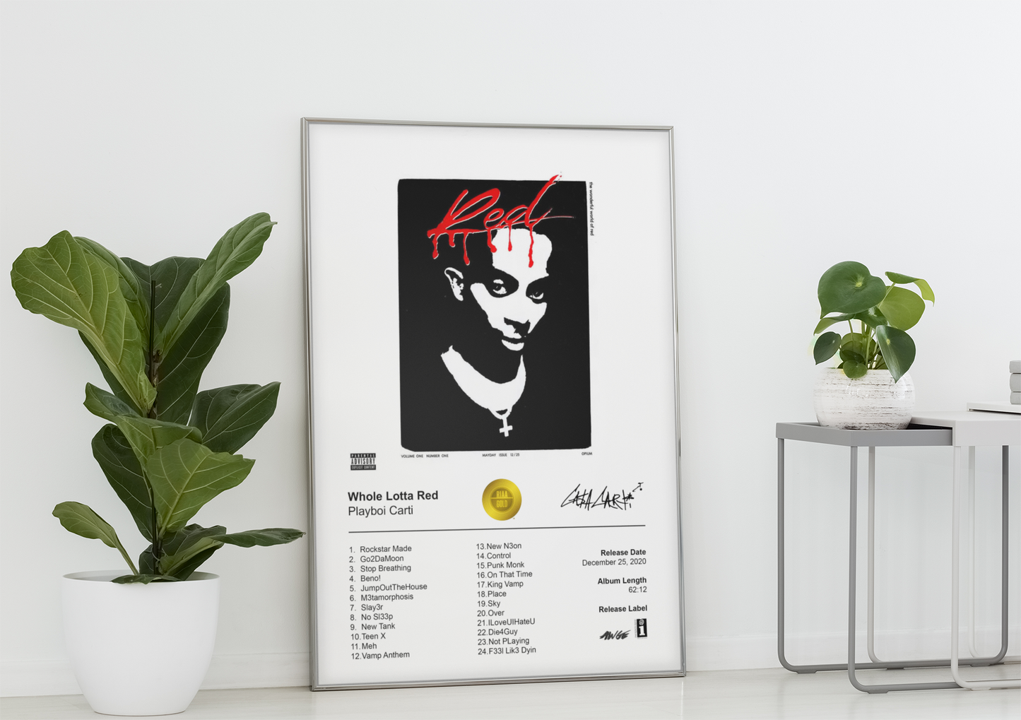 Playboi Carti Poster - Whole Lotta Red Album Cover Poster Print